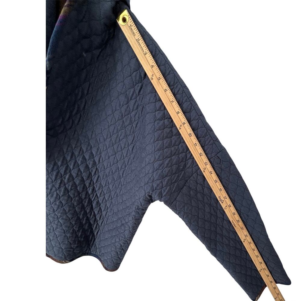 Quilted Crop Jacket Custom Made Lined M/L Blue Lagenlook Festival New - Picture 4 of 6